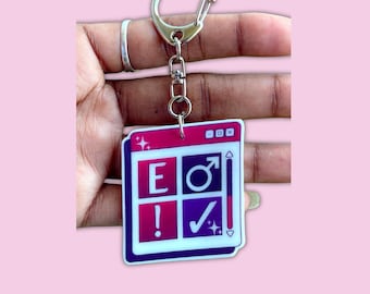Llavero con dije de advertencia de archivo de AO3, accesorio para fandom BL Yaoi M/M