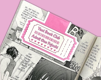 Yaoi Book Club Magnetisches Lesezeichen | Fujoshi Ticket Manga Lesezeichen