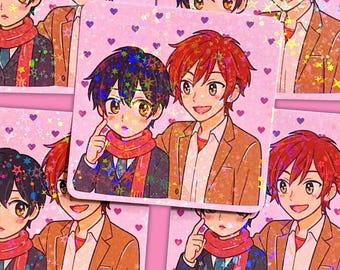 Sasaki and Miyano Holographic Sticker: BL Anime Fanart
