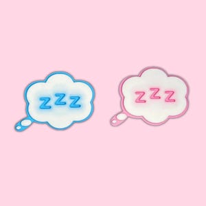 Anime Sleepy ZZZ Hair Clip | Kawaii Cosplay Barrette | Pink & Blue Emote Accessory