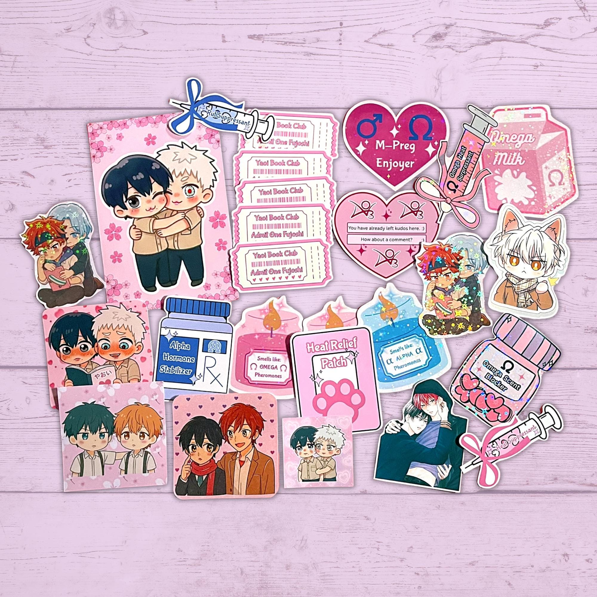 Fujoshi Anime Mystery Grab Bags | Kawaii Stickers, Bookmarks & Art ...