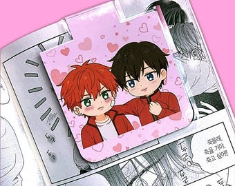 Marcador magnético BL Manga: Tamaranai no wa Koi nano ka/ A Love Too Captivating Fanart