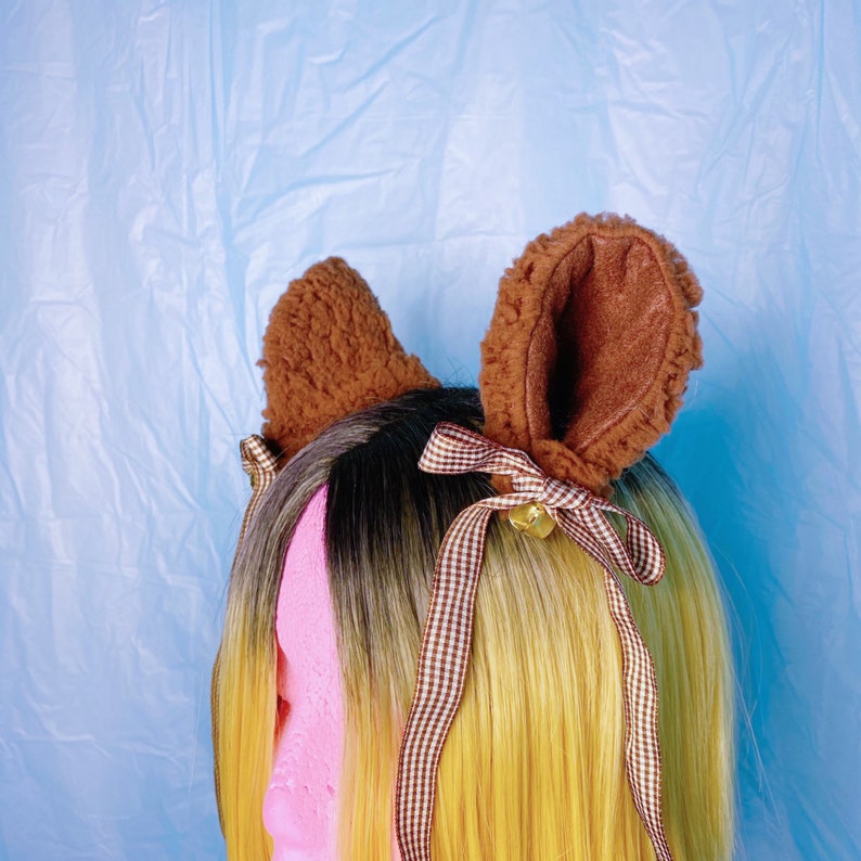 Brown Fluffy Cat ears Clip on furry cat ears Cosplay ears Etsy