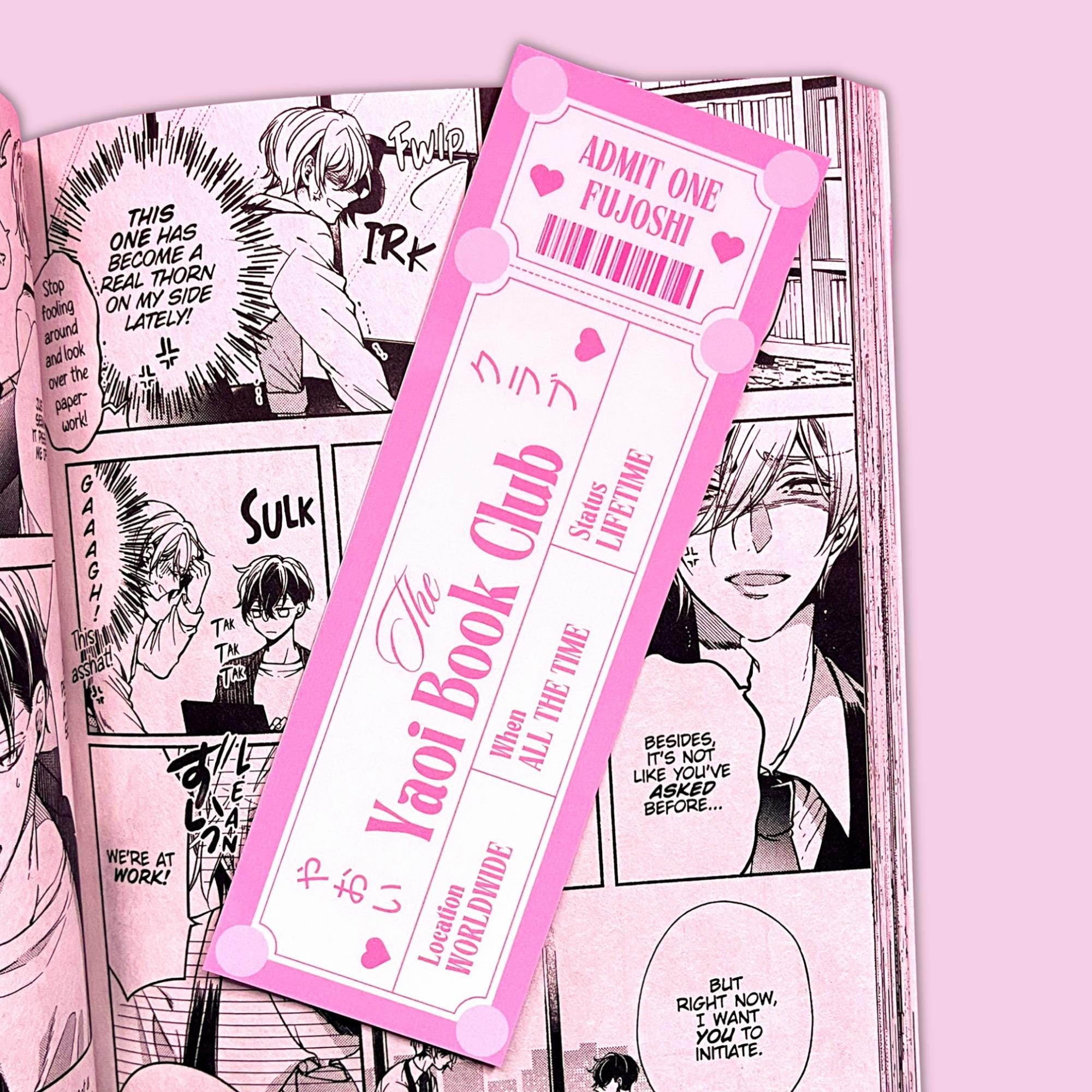 Bookmark Bl Design Yaoi Book Club Bookmark | Glossy Laminated Double-sided | BL Manga Gift ...
