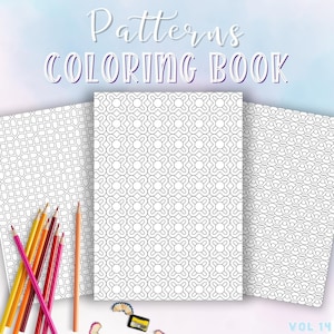 Mindful Patterns Coloring Pages Anxiety Relief Adult Coloring Book Printable Abstract Pattern Minimalist Coloring Geometric Coloring Vol14