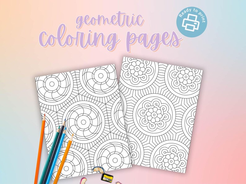 Intricate mandala coloring page with detailed symmetrical patterns, ideal for meditation and relaxation