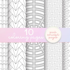 aesthetic cozy geometric coloring pages printable pdf for adults