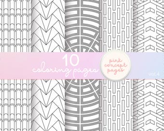 Esthetische geometrische kleurplaten | Cosy Mindfulness pdf voor volwassenen, deel 4