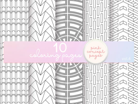 Aesthetic Geometric Coloring Pages | Cozy Mindfulness PDF for Adults Vol 4