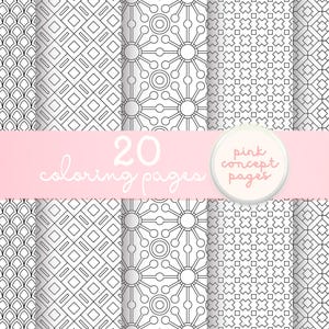 Coloriages de motifs géométriques | Dessins abstraits modernes pour adultes Vol 6