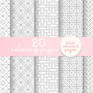 Geometric Pattern Coloring Pages | Calm Modern Designs for Adults Vol 2