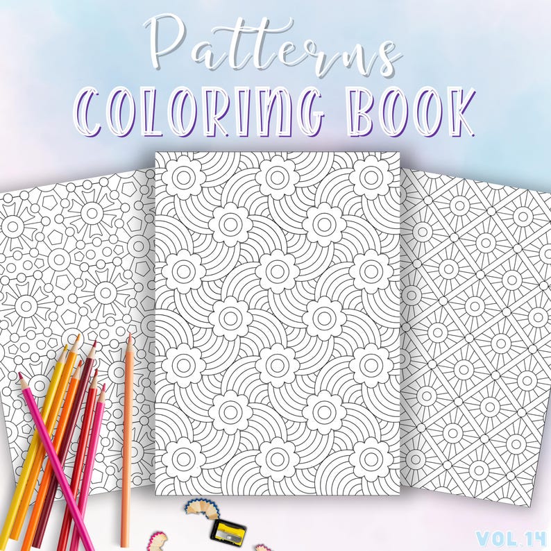 Mindful Patterns Coloring Pages Printable Anxiety Relief Adult Coloring Book Abstract Pattern Minimalist Coloring Geometric Coloring