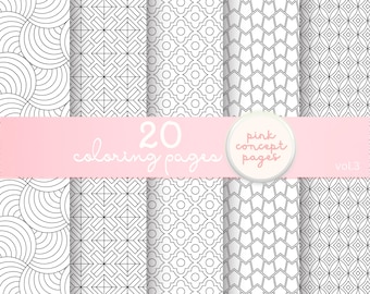 Geometric Pattern Coloring Pages | Modern Abstract Designs for Adults Vol 3