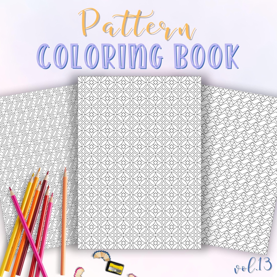 Printable Pattern Design Coloring Pages | Digital Coloring Book for ...