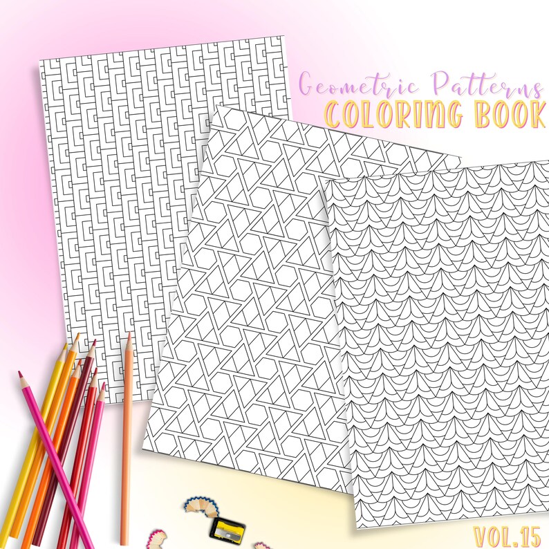 Best-selling geometric coloring book – printable stress relief and mindfulness activity