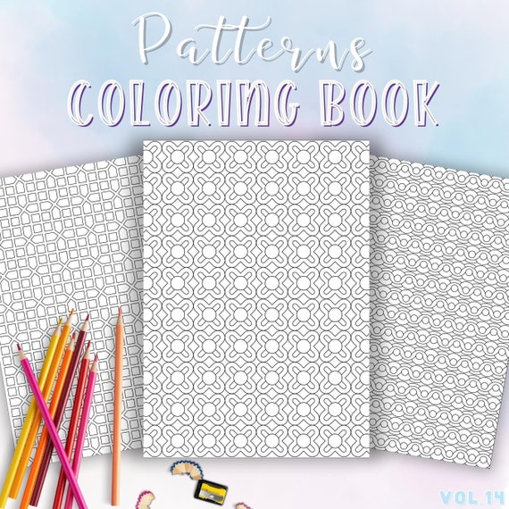 Mindful Patterns Coloring Pages Anxiety Relief Adult Coloring Book Printable Abstract Pattern Minimalist Coloring Geometric Coloring Vol14