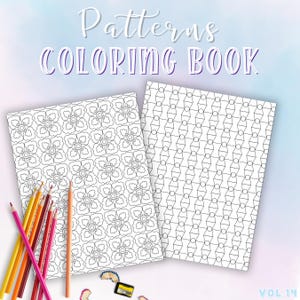 Mindful Patterns Coloring Pages Printable Anxiety Relief Adult Coloring Book Abstract Pattern Minimalist Coloring Geometric Coloring
