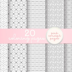 Minimalist Geometric Coloring Pages | Artistic Abstract Designs for Adults Vol 12