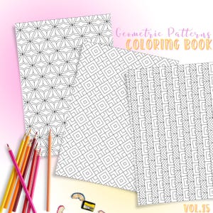 Instant download coloring pages – detailed geometric patterns for creative relaxation