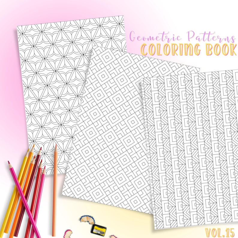 Instant download coloring pages – detailed geometric patterns for creative relaxation