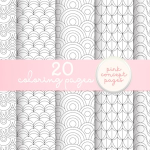 Geometric Pattern Coloring Pages | Relaxing Repeating Designs for Adults Vol 4
