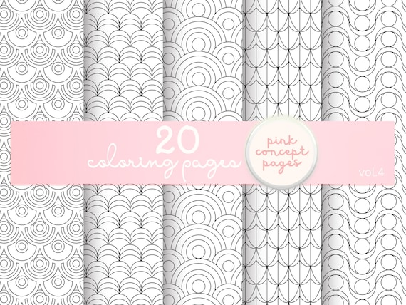 Geometric Pattern Coloring Pages | Relaxing Repeating Designs for Adults Vol 4