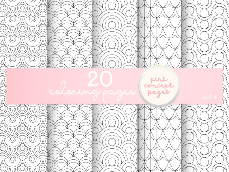 geometric repeating pattern coloring pages relaxing printable pdf for adults