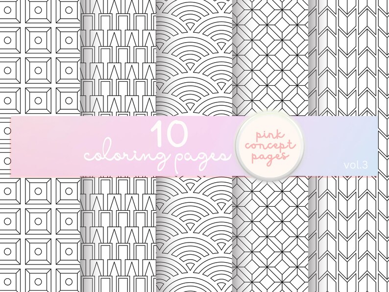 Easy Shapes Coloring Pages | Geometric Pattern PDF Printable for ...