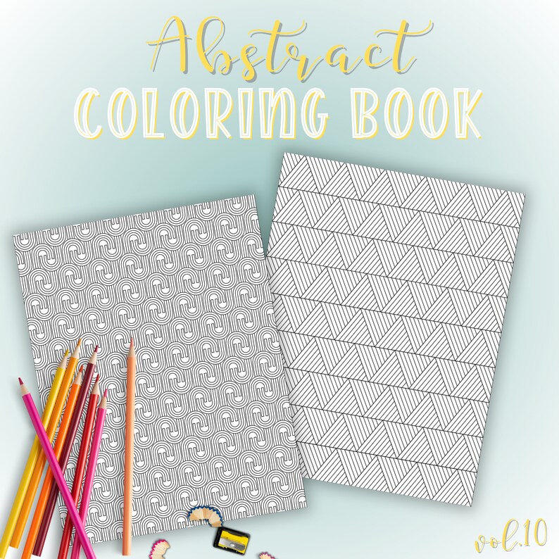 repetitive line pattern printable coloring page