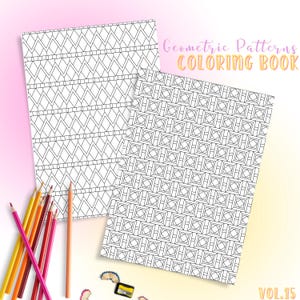 Self-care coloring sheets – modern patterns for adults, printable coloring book PDF