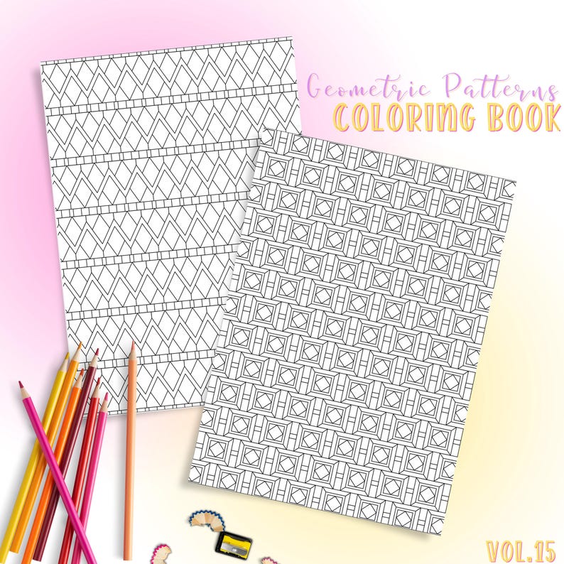 Self-care coloring sheets – modern patterns for adults, printable coloring book PDF