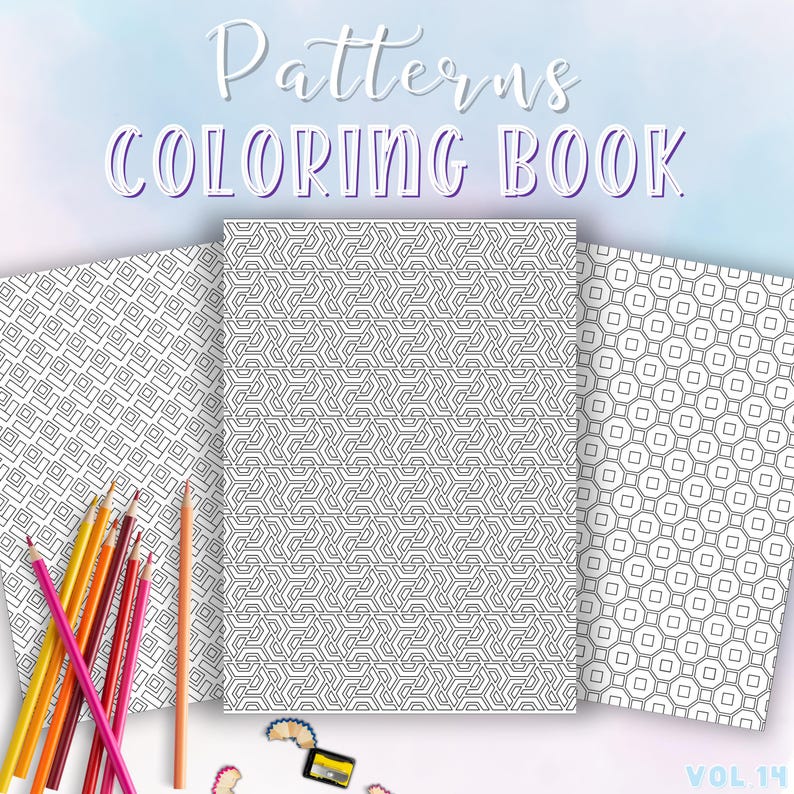 Mindful Patterns Coloring Pages Printable Anxiety Relief Adult Coloring Book Abstract Pattern Minimalist Coloring Geometric Coloring
