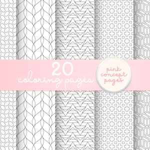 Abstract Geometric Coloring Pages | Seamless Pattern Designs for Adults Vol 5