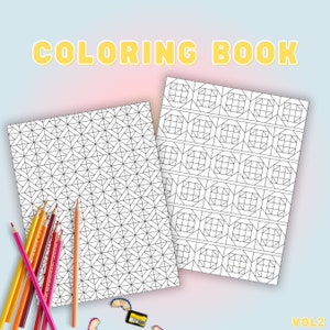 Geometric Pattern Coloring Pages Printable | Coloring Book | Relaxing Patterns Coloring Activity | Digital Coloring Book for Adults