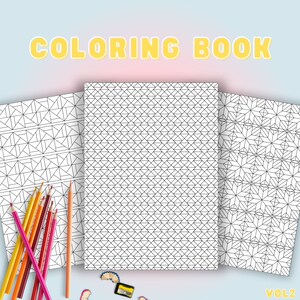 Geometric Pattern Coloring Pages Printable | Coloring Book | Relaxing Patterns Coloring Activity | Digital Coloring Book for Adults