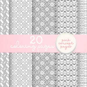 Abstrakta geometriska målarbilder | Moderna mönsterdesigner för vuxna del 11