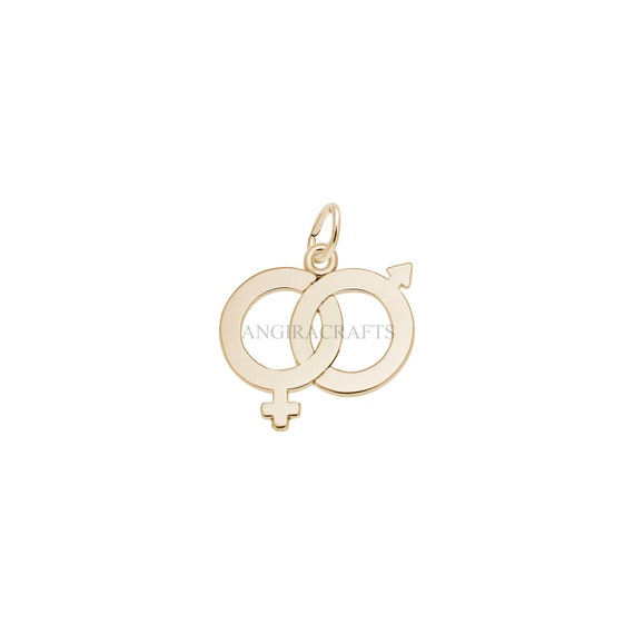 14k Gold Male Female Symbol Charms 