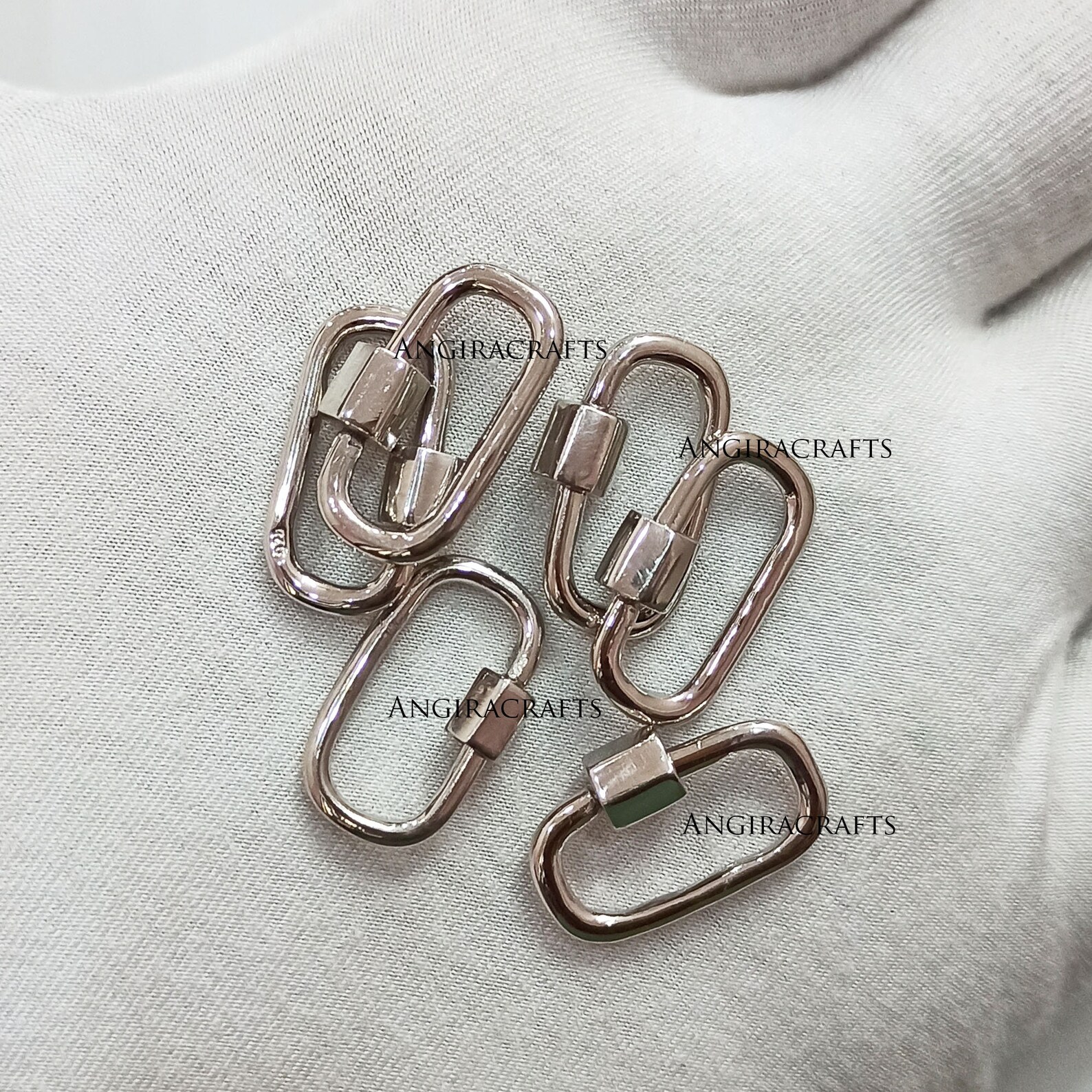 20MM Mini Carabiner Lock Jewelry Sterling Silver Carabiner Etsy