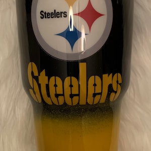 Personalized Replica Pittsburg Steelers Tumbler, 30 Oz, Double Walled  Stainless Steel, sports team, fathers day, glitter, ombre, NFL, NBA