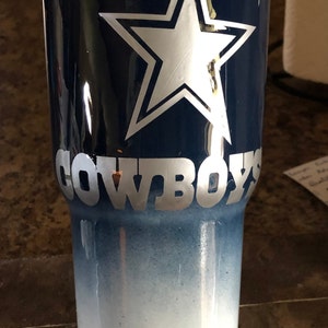 Dallas Cowboys-inspired Swirl Design on 30oz Yeti Cup