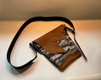 Haversack, Messenger bag, Leather and eco pak purse