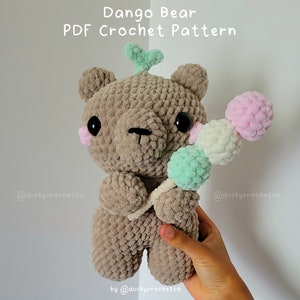 Dango Bear PDF Crochet Pattern | digital, instructions, amigurumi