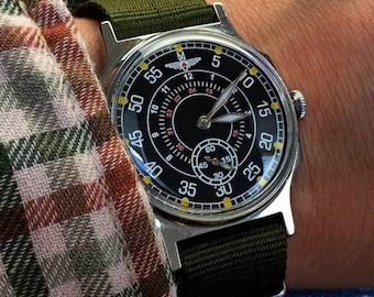 Aviator watch Pobeda Cool watch for men Military old watch Vintage style
