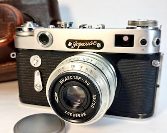 Zorki-6 Rangefinder Camera with Industar-50 50mm f/3.5 Lens – USSR Vintage Leica Copy