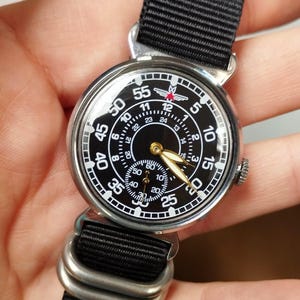Aviator watch Pobeda Mechanical watch for men Military old watch Vintage style