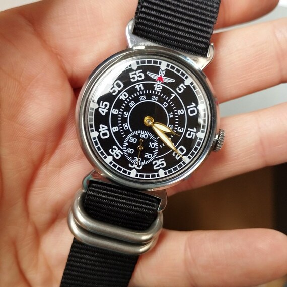Aviator Watch Pobeda Mechanical Watch for Men Military Old Watch Vintage Style Etsy UK
