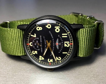 Relógio Shturmanskiye em estilo militar POBEDA Yuri Gagarin Primeiro cosmonauta - Relógio de estilo vintage