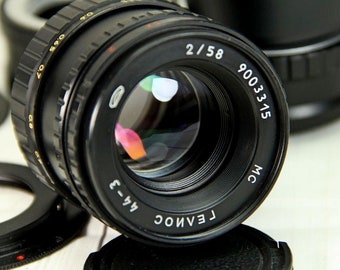 Premium HELIOS 44-3 2/58mm Lens - Compatible with Sony E, Canon EOS, Nikon - Vintage Camera Equipment