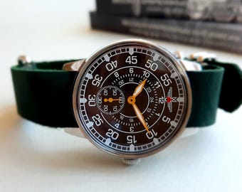 Reloj de aviador vintage Pobeda - Reloj mecánico de estilo militar
