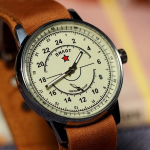 Orologio da pilota Pobeda - Orologio classico in stile aeronautico per gli appassionati di aviazione